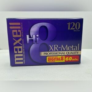 Maxell XR-Metal Professional Quality Digital 8 60 Min. 120 8mm Camcorder Tape